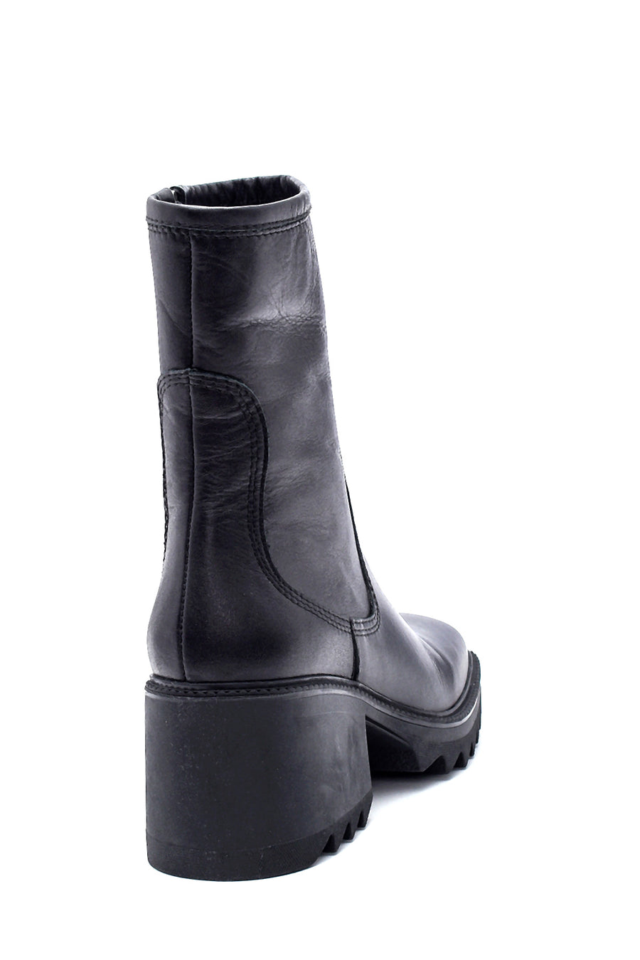 Women's Leather Zippered Heeled Boots