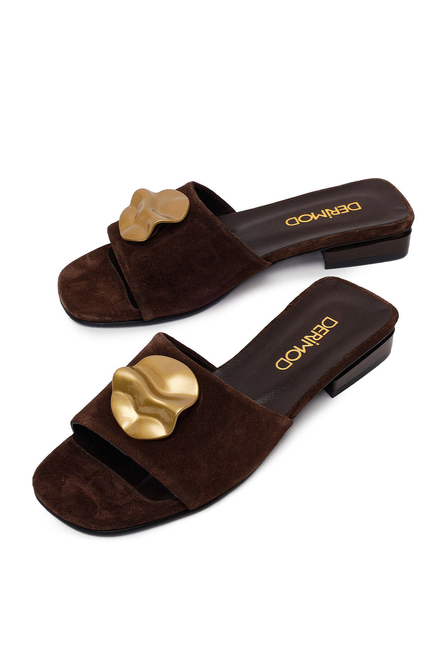 Woman Brown Suede Slipper