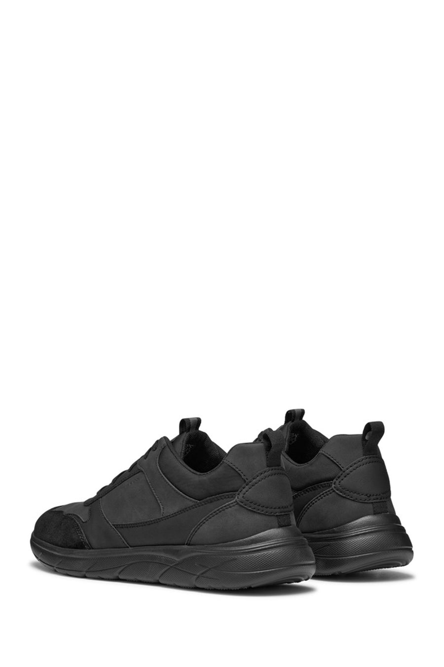 Geox Men Black Nebula Lace-Up Fabric Sneaker