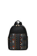 Woman Black Printed Backpack | Derimod