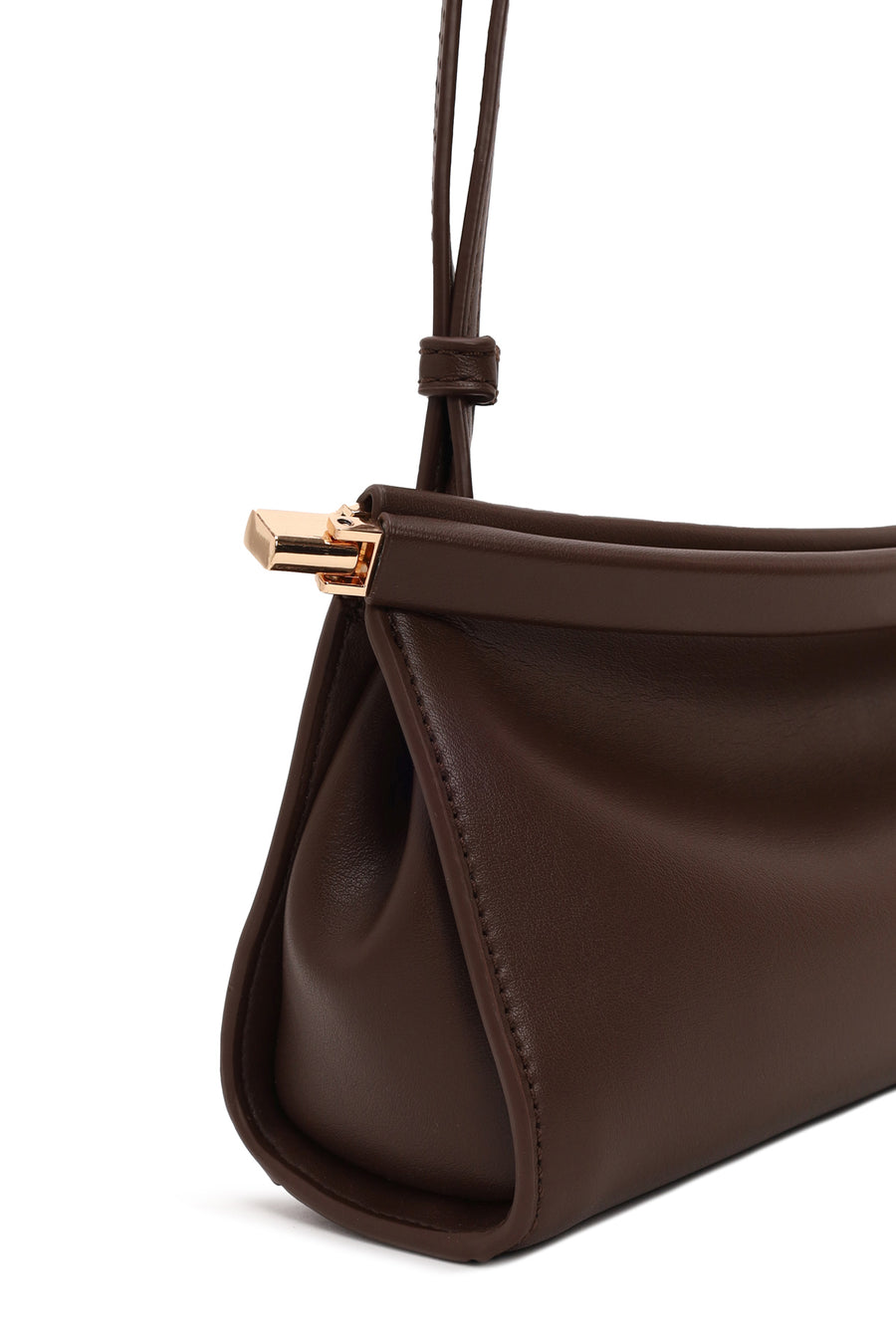 Woman Brown Long-Strap Mini Shoulder Bag