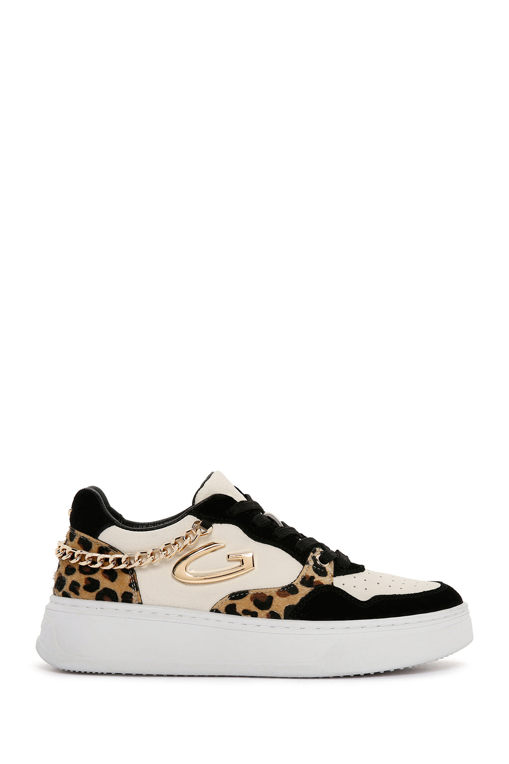 Alberto Guardiani Kadın Siyah Zincirli Deri Sneaker