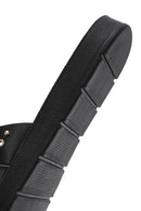 Women's Black Stone Slippers | Derimod