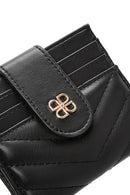 Women's Black Quilted Card Holder | Derimod