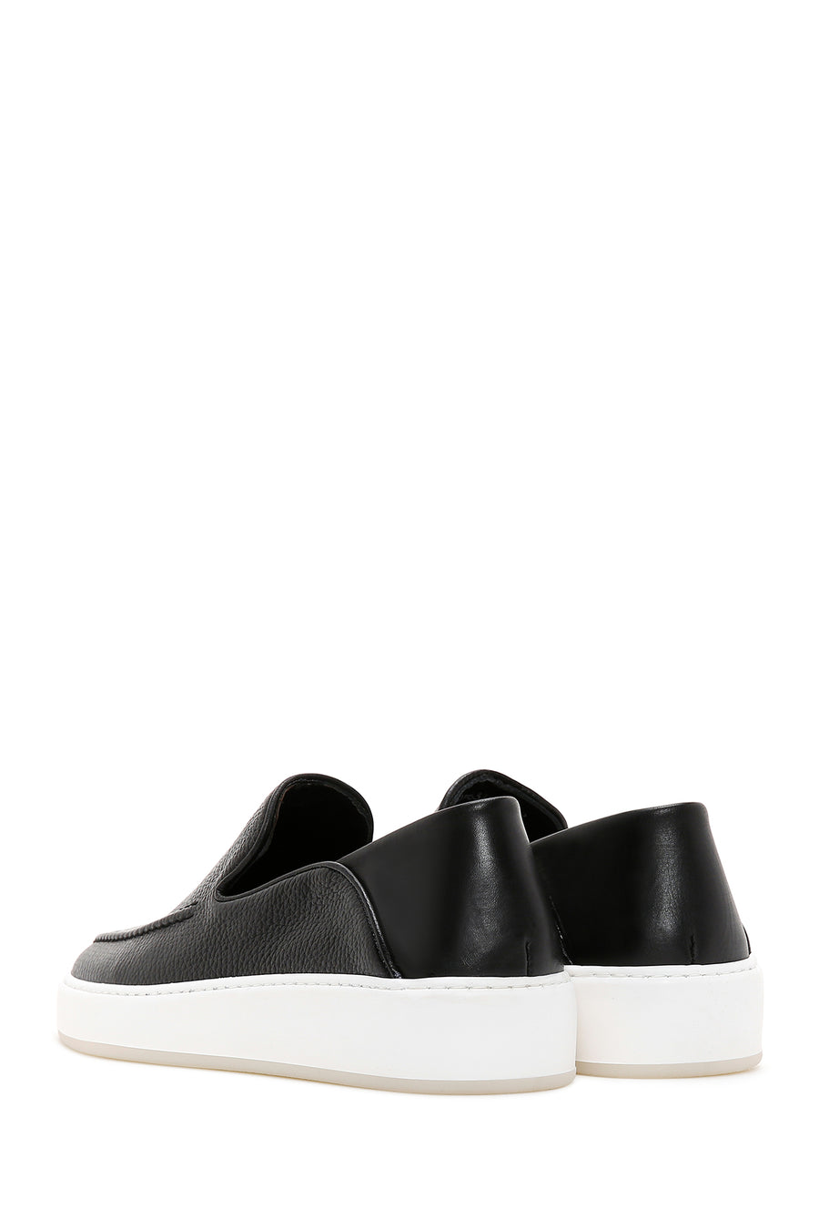 Erkek Siyah Deri Spor Loafer
