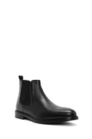 Men's Black Leather Chelsea Boots | Derimod