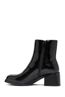 Women's Black Zippered Low Heel Boots | Derimod