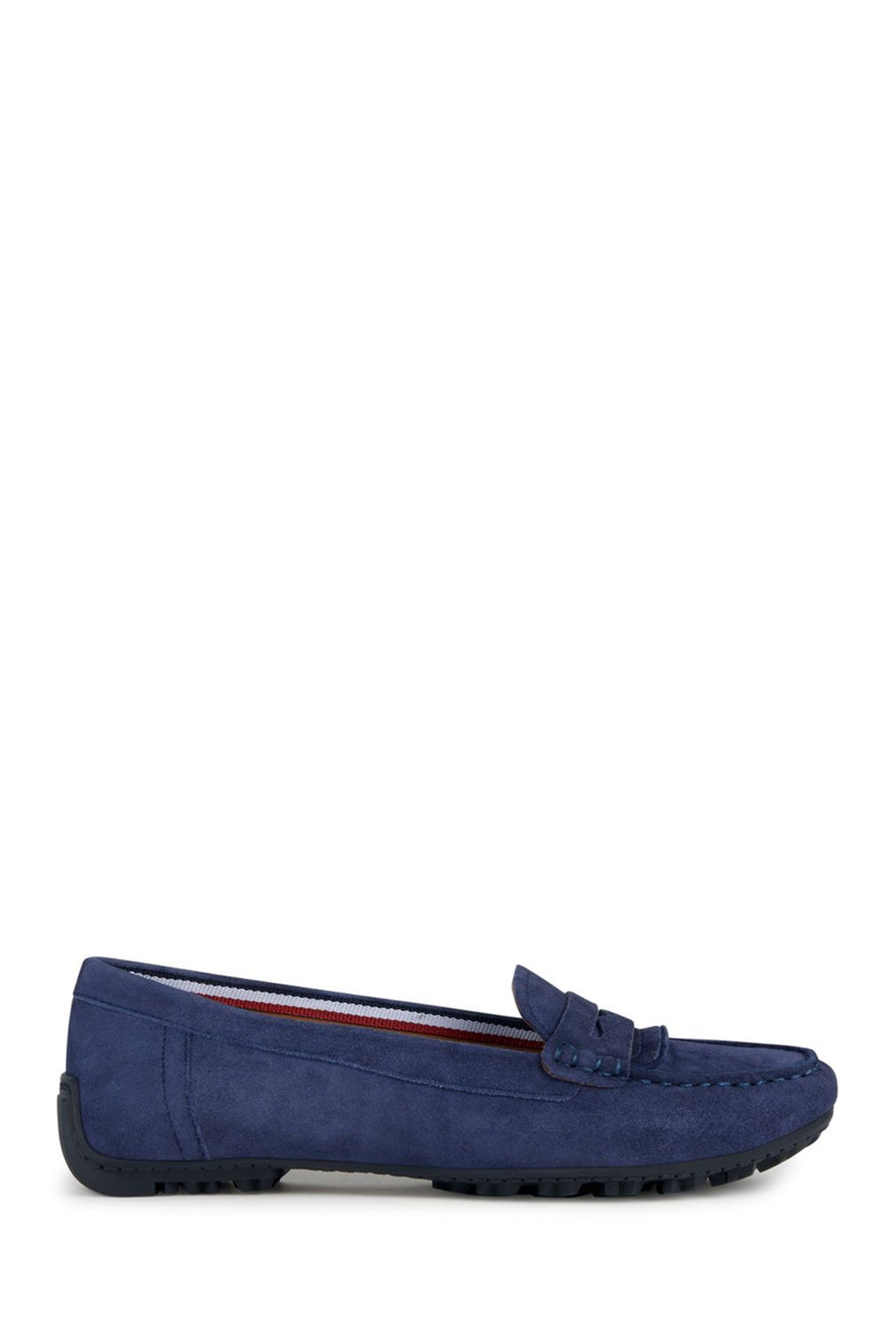 Geox Women's Navy Blue Kosmopolis + Grip Suede Leather Loafer D35RCA00021C4002 | Derimod