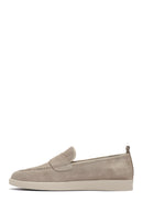 Women's Beige Suede Leather Loafer | Derimod