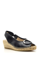 Women's Wedge Heeled Open Toe Espadrille Shoes | Derimod