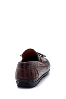 Men's Leather Crocodile Patterned Loafer | Derimod