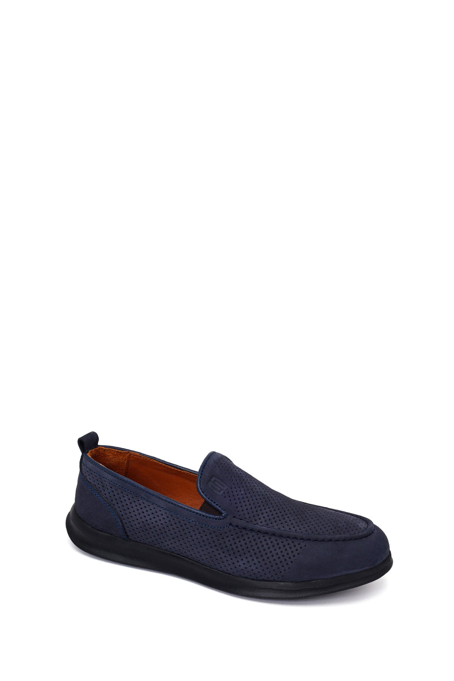 Erkek Lacivert Nubuk Deri Loafer
