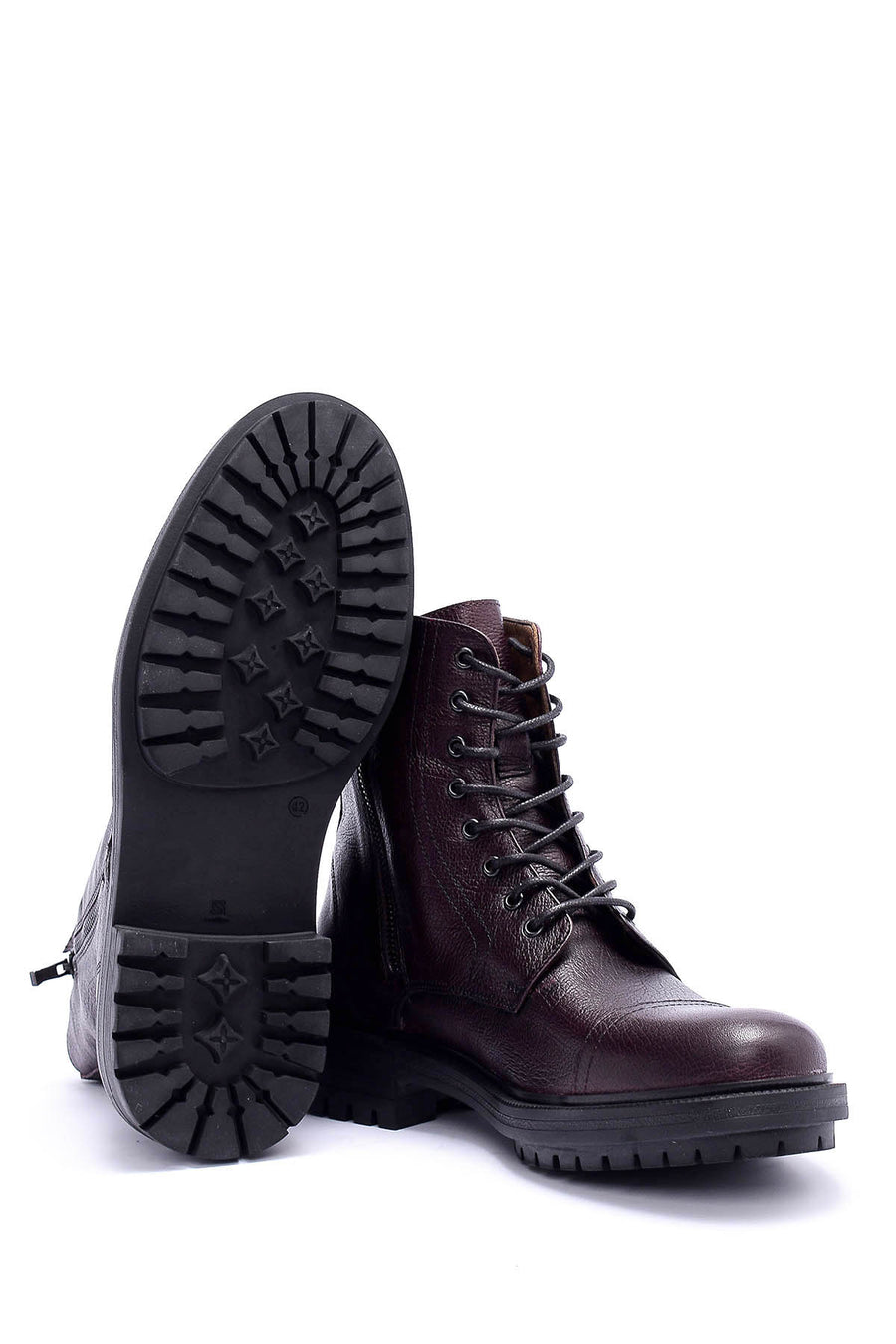 Men's Zippered Leather Boots