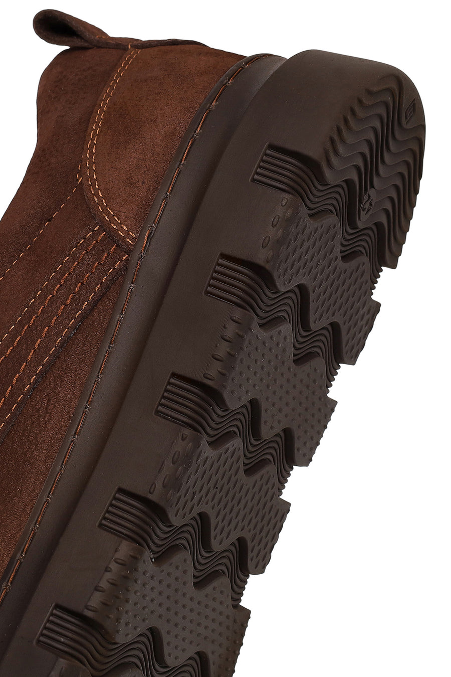 Male Brown Lace-Up Nubuck Leather Casual Sneaker