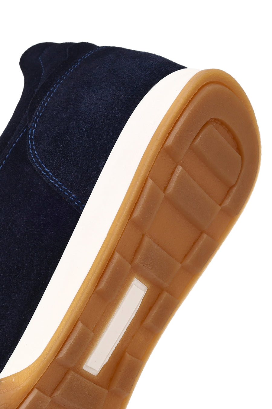 Erkek Lacivert Bağcıklı Süet Deri Sneaker