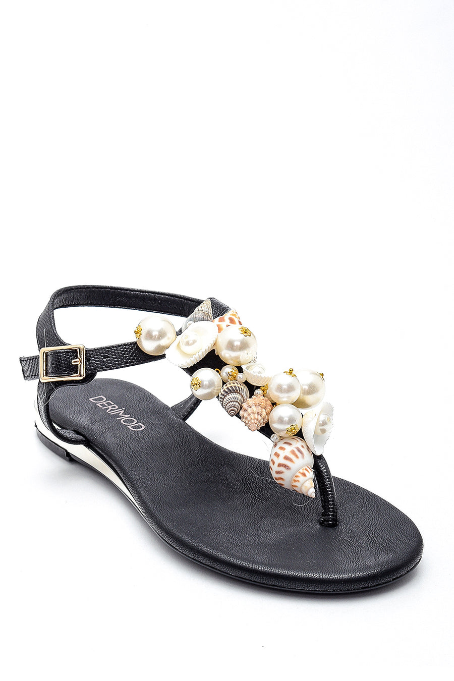Women's Seashell Detailed Flip Flops Sandals