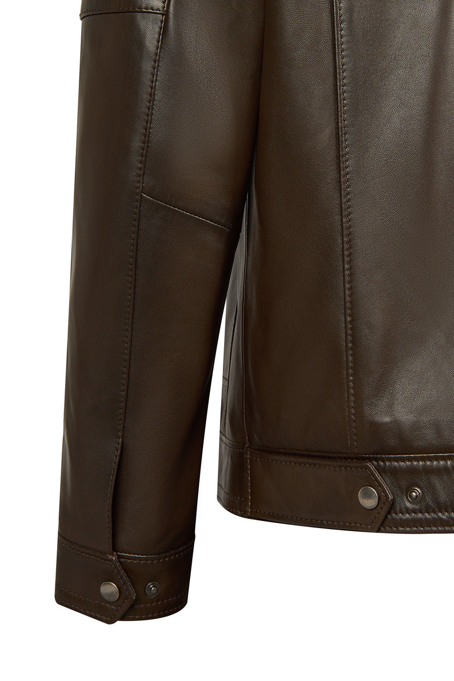 Calvin Male Mink Zip Closure Short Leather Coats