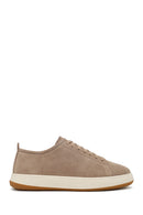 Male Beige Lace-Up Thick-Soled Suede Leather Sneaker | Derimod