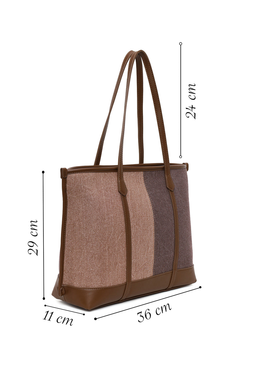 Woman Brown Fabric Shoulder Bag