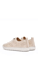 Women's Beige Leather Comfort Shoes | Derimod