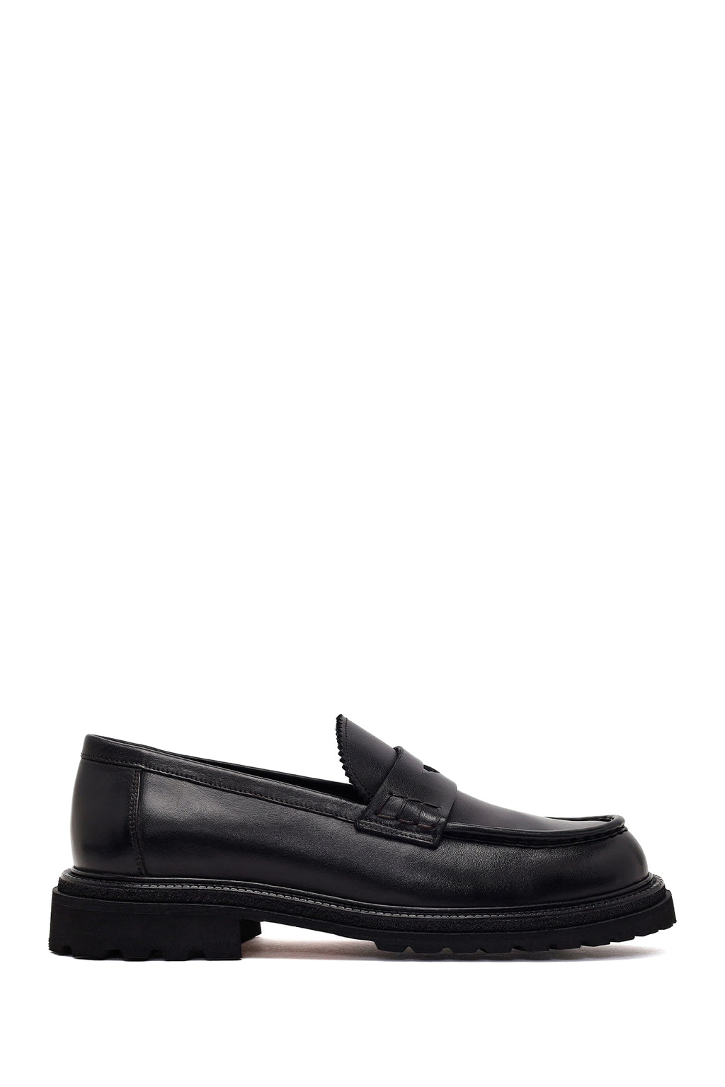 Erkek Siyah Deri Casual Loafer
