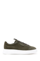 Men's Green Lace-Up Nubuck Leather Sneaker | Derimod