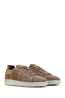 Men's Beige Suede Leather Sneaker | Derimod