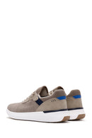 Derimod Zero Men's Beige Lace-Up Thick Soled Fabric Sneaker | Derimod