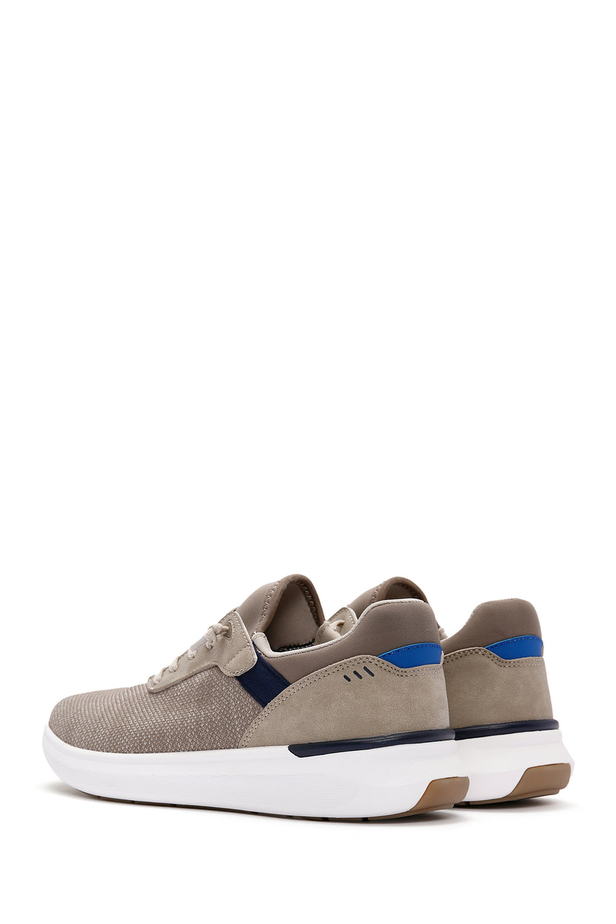 Derimod Zero Men's Beige Lace-Up Thick Soled Fabric Sneaker