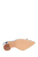 Women's Silver Stone Heeled Shoes | Derimod