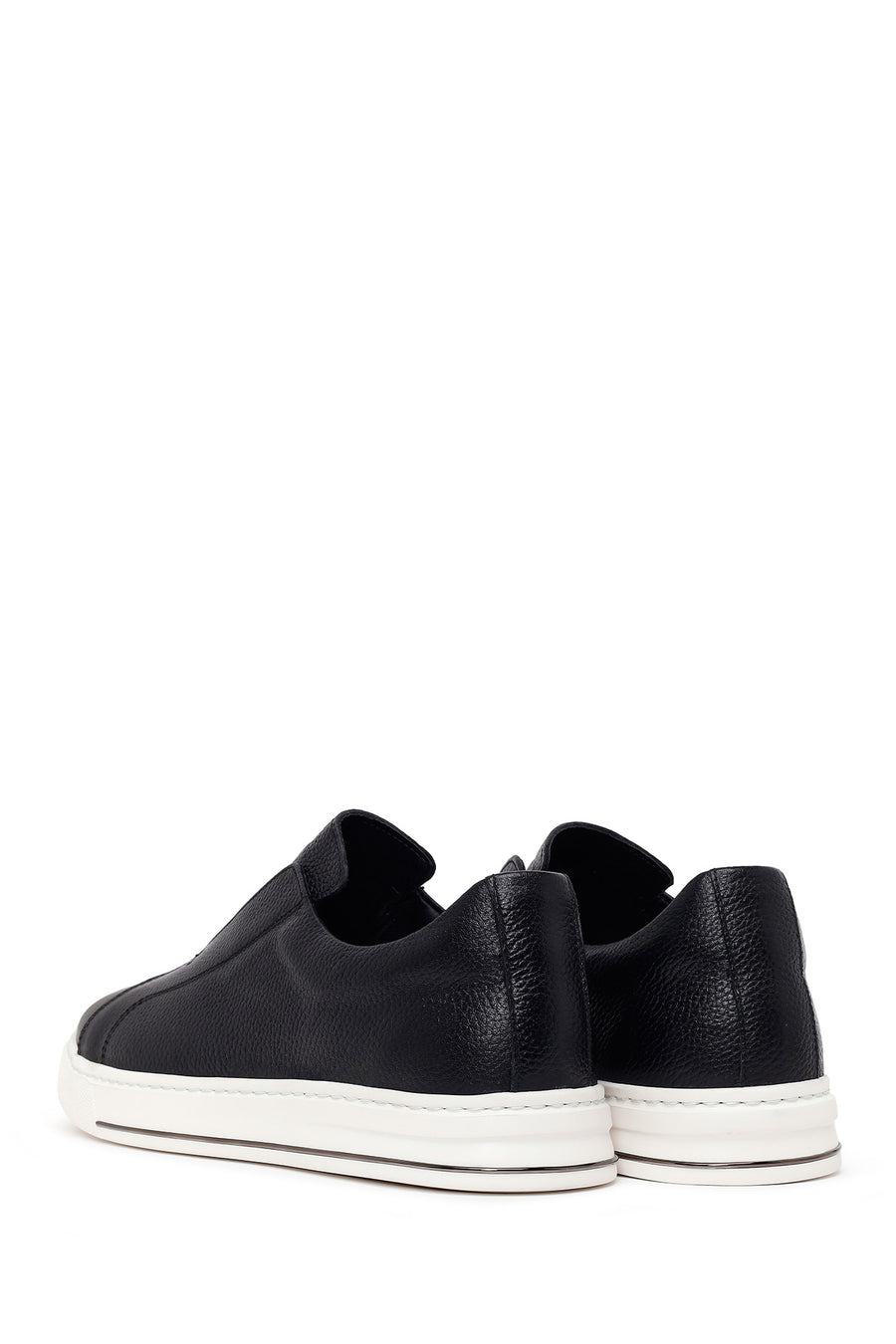 Male Black Leather Casual Shoes