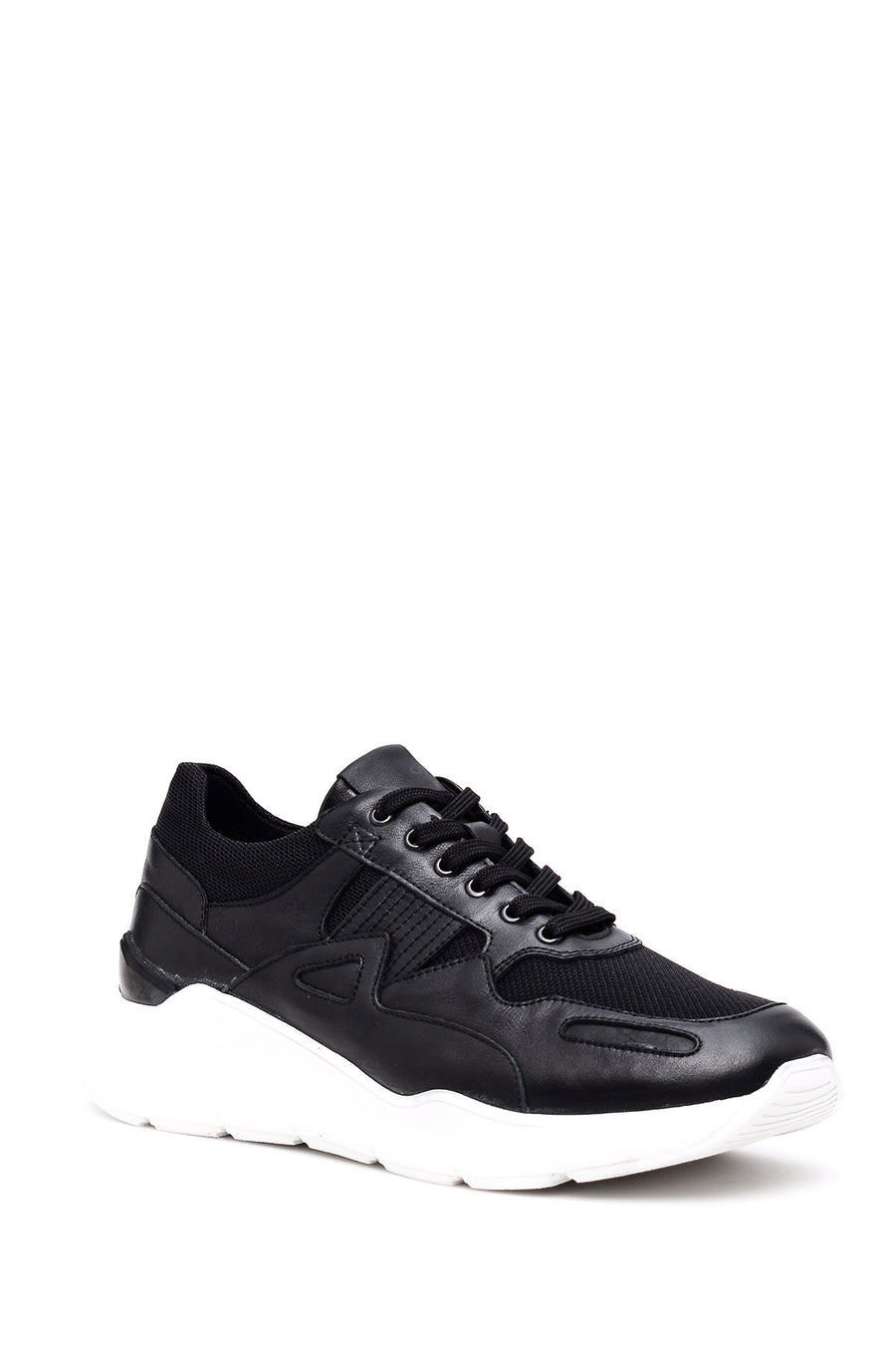 Men's High-Sole Leather Sneaker