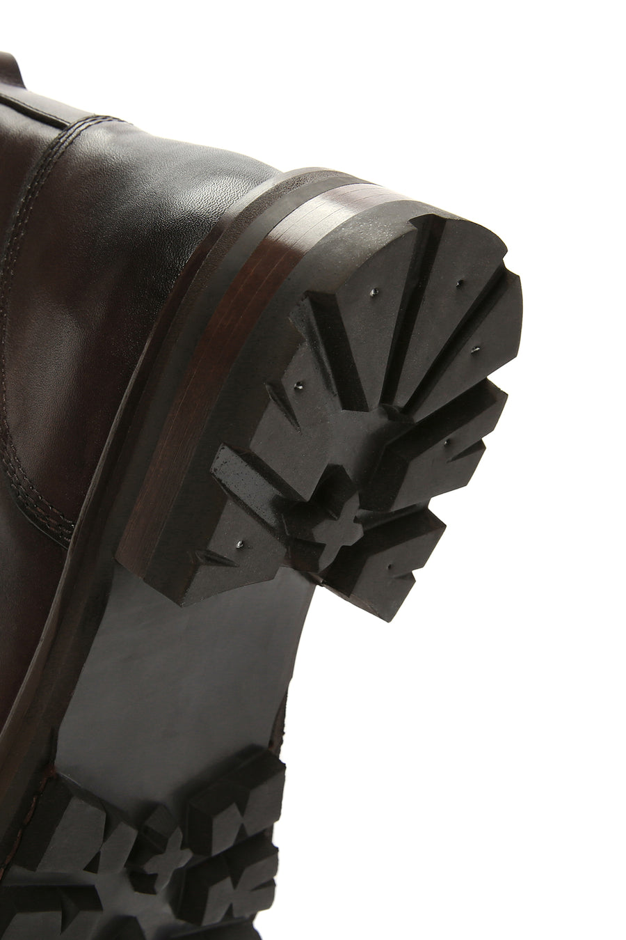 Men's Brown Zippered Leather Boots