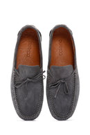 Men's Gray Leather Loafer | Derimod