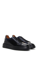 Men's Black Leather Thick Soled Sneaker | Derimod