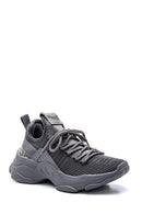 Women's Gray Stone Thick Soled Sneaker | Derimod