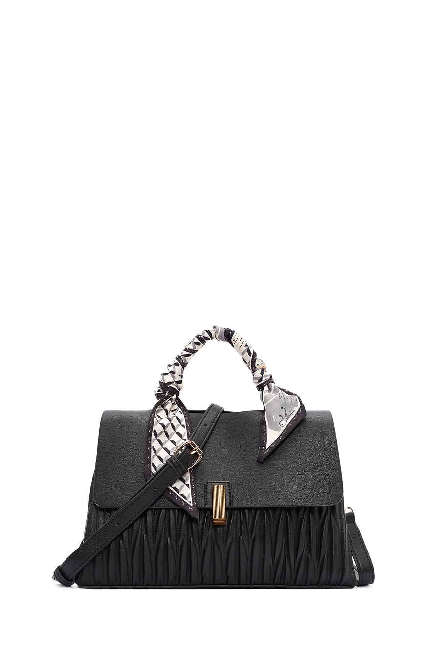 Women's Black Long Strap Handbag with Accessory Detail 24WBD271314 | Derimod