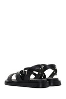 Women's Black Ankle Strap Leather Sandals | Derimod