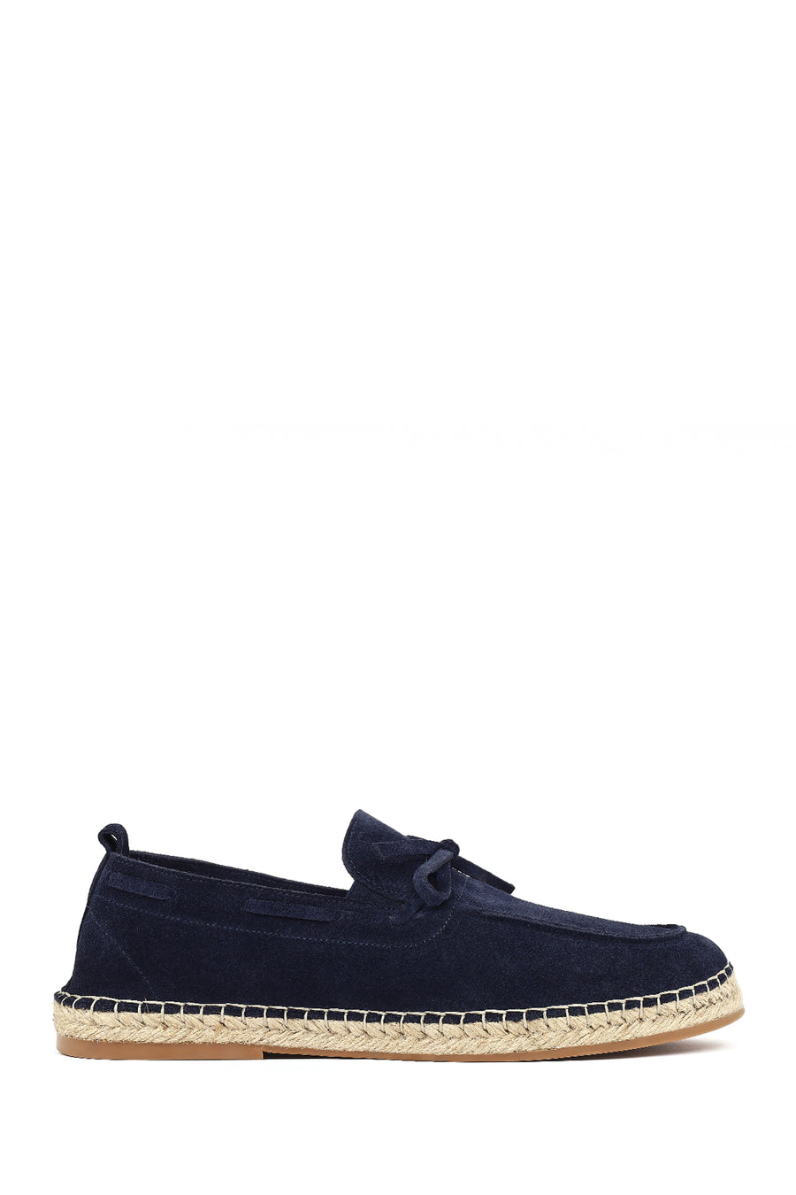 Men's Navy Blue Suede Leather Espadrille 26SFD616310 | Derimod