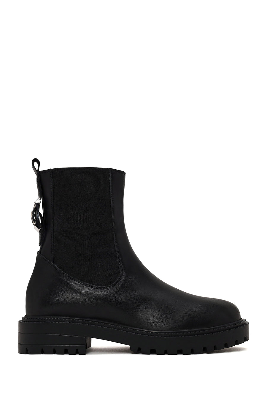 Woman Black Leather Chelsea Boots WF210018DV | Derimod