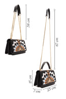 Women's Black Long Strap Printed Shoulder Bag | Derimod