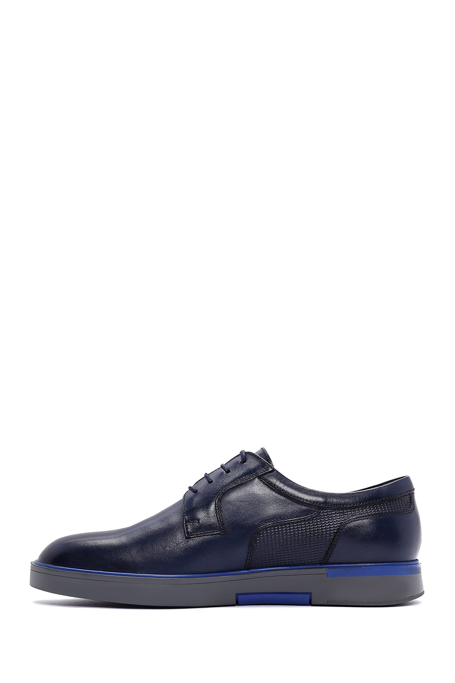 Men's Navy Blue Leather Casual Shoes