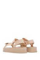 Women's Beige Strappy Thick Soled Jelly Sandals | Derimod