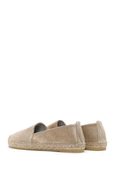 Women's Gray Suede Leather Espadrille | Derimod