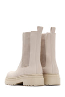 Women's Beige Thick Soled Chelsea Boots | Derimod