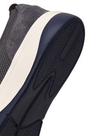 Derimod Zero Male Gray Lace-up Thick-soled Fabric Sneaker | Derimod