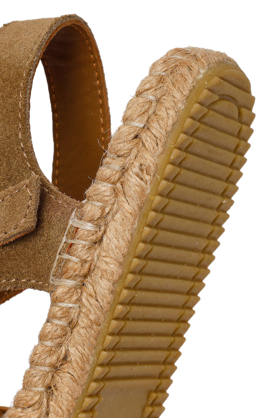 Woman Tan Ankle-Buckle Suede Espadrilles Sandal