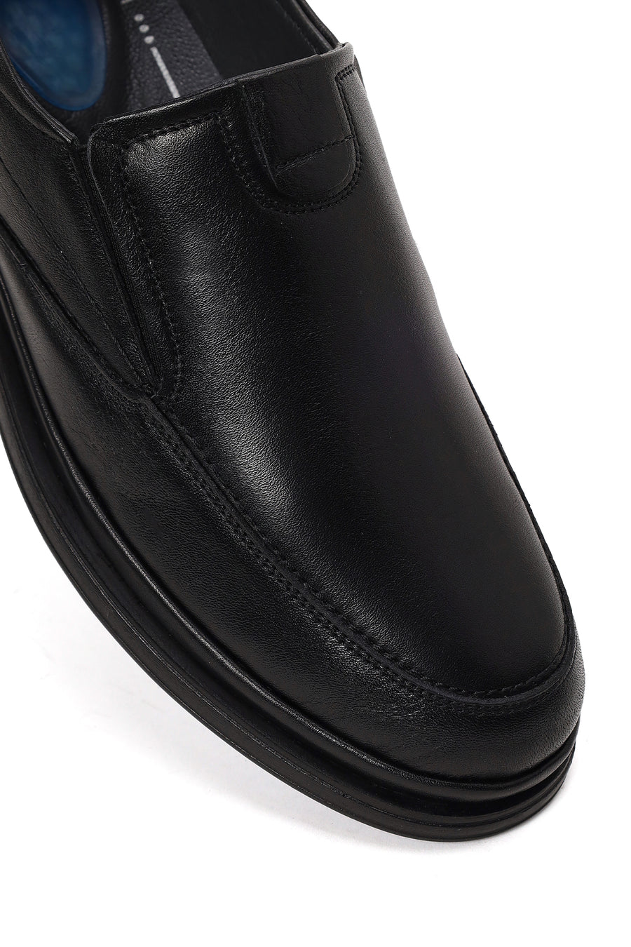 Male Black Leather Comfort Loafer