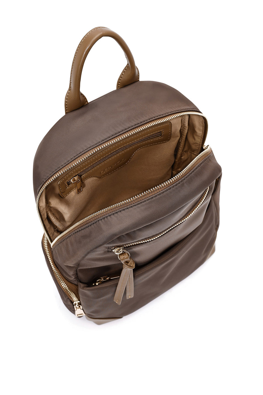 Women's Brown Fabric Backpack