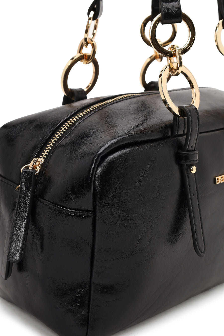 Woman Black Long-Strap Shoulder Bag